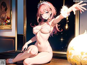 A woman in a white lingerie standing in front of a window.