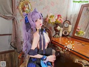 Cosplay 橙子喵酱 Chengzimiaoj 刻晴 Keqing